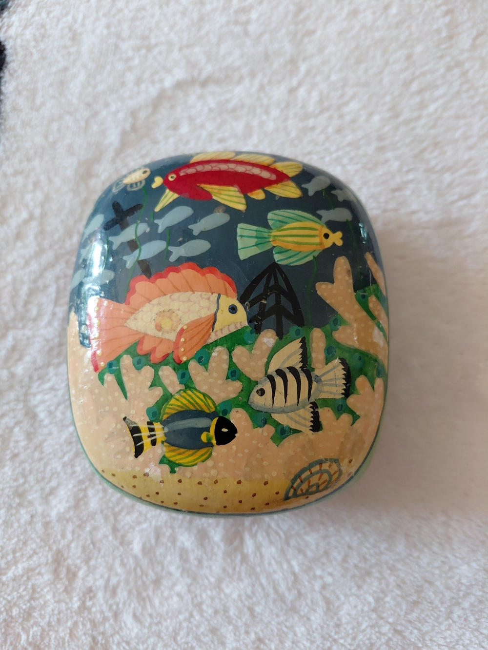 Decorative Ocean Fish Trinket Box - Blue, Multicolor